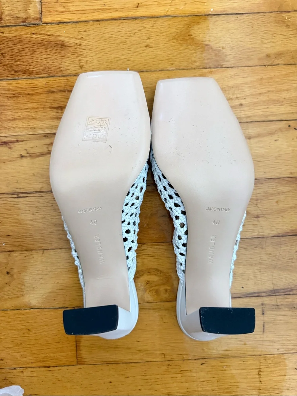 WANDLER ISA MULE WHITE LEATHER SIZE 40